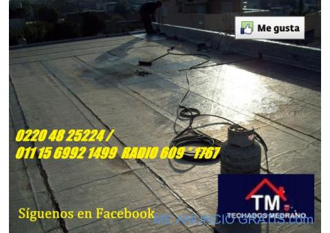 impermeabilización, reparación de tejas y chapas y construcción de cabañas